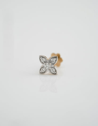 18KT Gold Nose Pin (Earstud) - SKU#NP18KTZD065