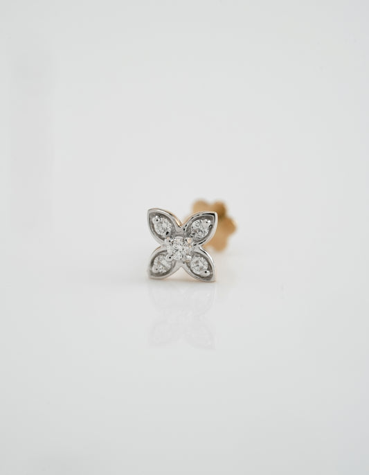 18KT Gold Nose Pin (Earstud) - SKU#NP18KTZD065