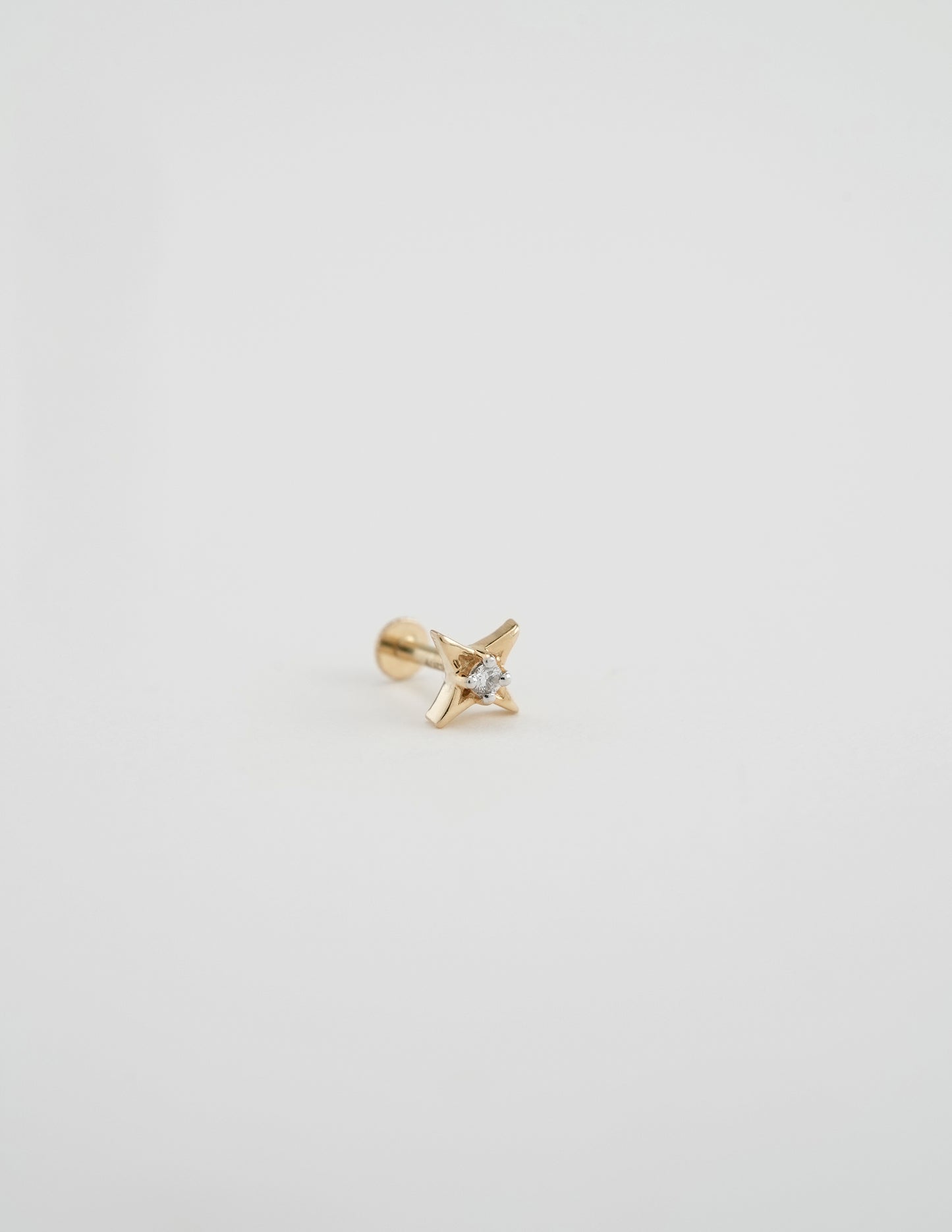 18KT Gold Nose Pin (Earstud) - SKU#NP18KTZD062