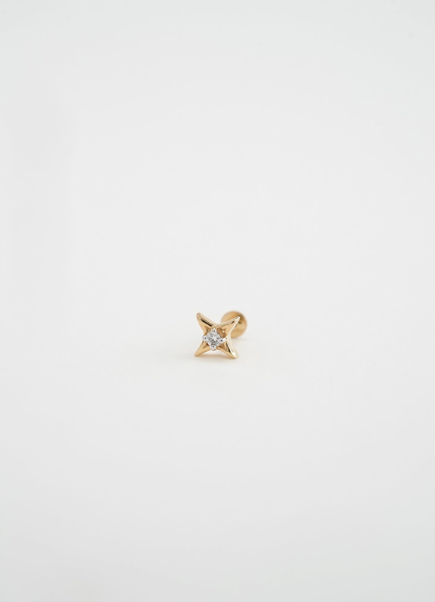 18KT Gold Nose Pin (Earstud) - SKU#NP18KTZD062