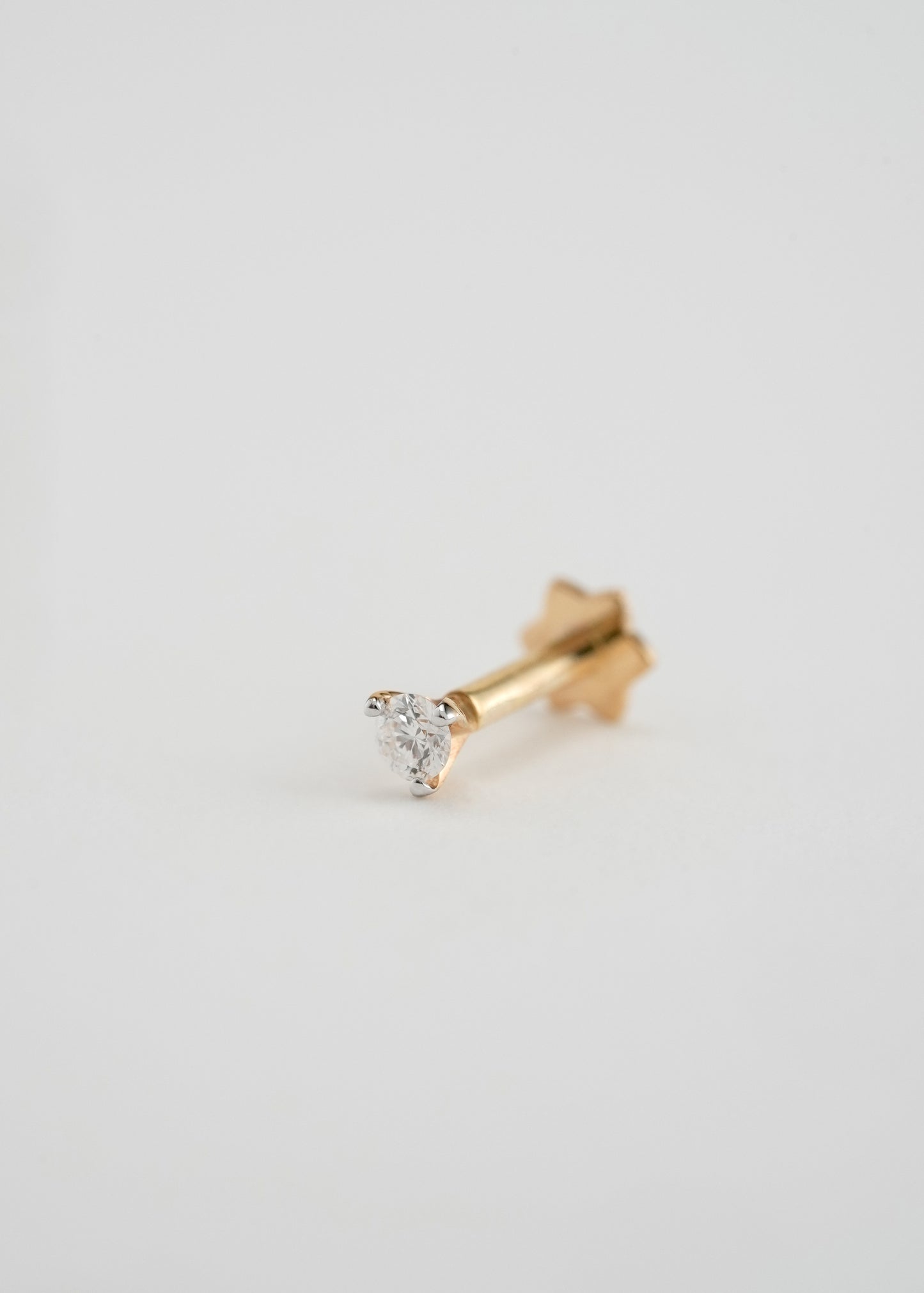 18KT Gold Nose Pin (Earstud) - SKU#NP18KTZD061