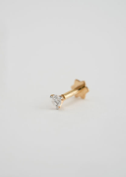 18KT Gold Nose Pin (Earstud) - SKU#NP18KTZD061