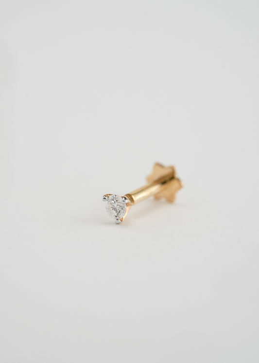 18KT Gold Nose Pin (Earstud) - SKU#NP18KTZD061