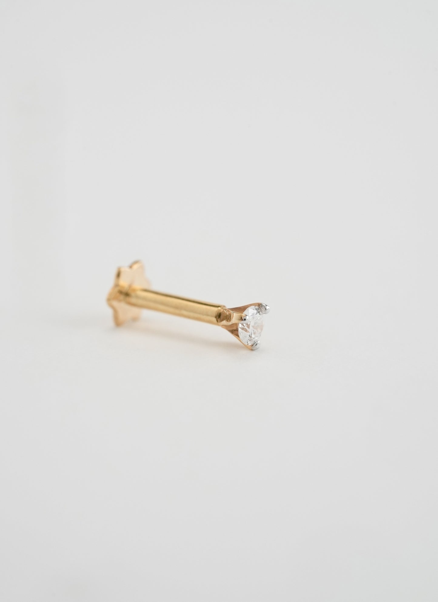 18KT Gold Nose Pin (Earstud) - SKU#NP18KTZD061
