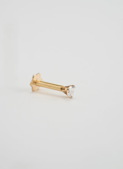 18KT Gold Nose Pin (Earstud) - SKU#NP18KTZD061