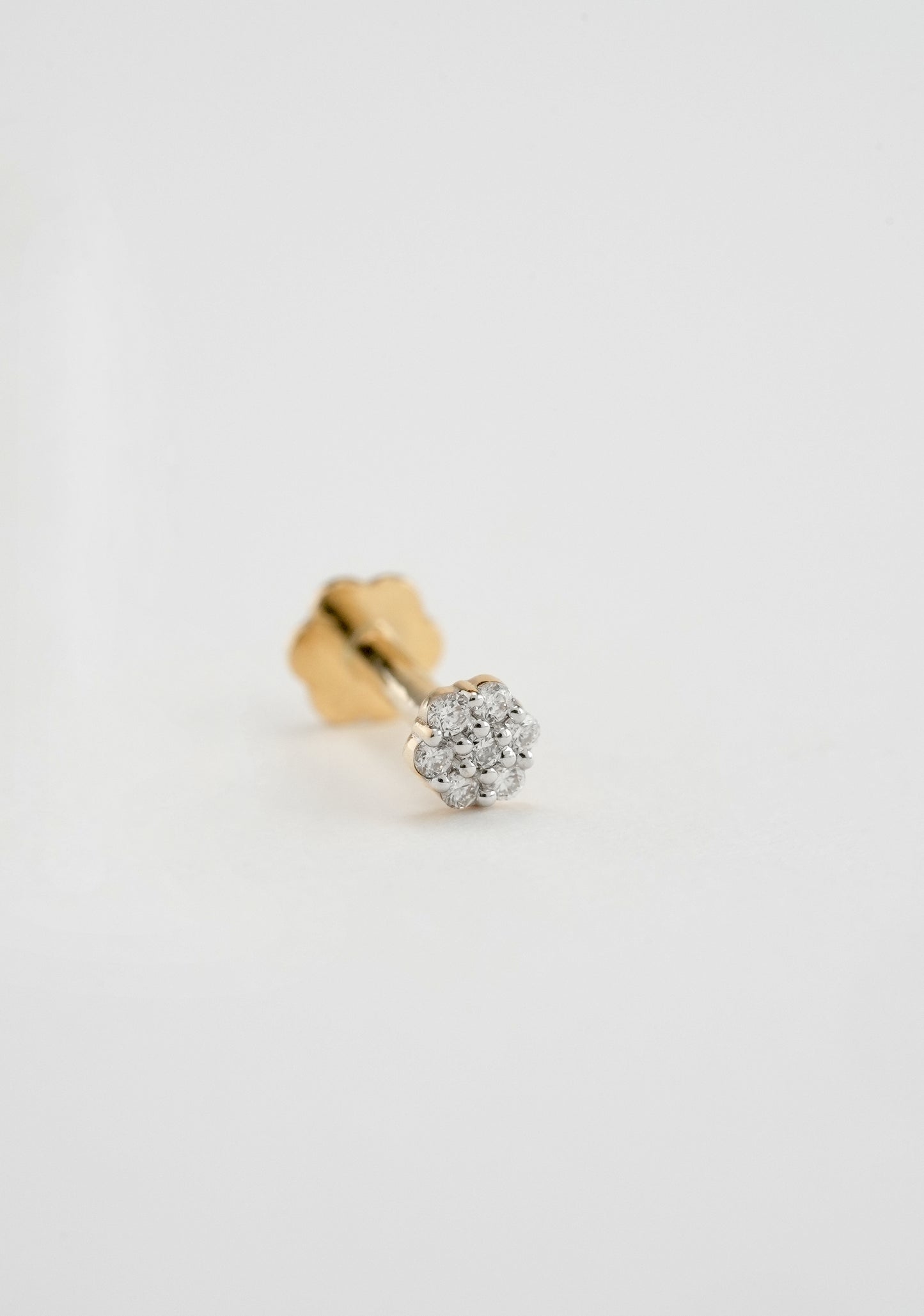 18KT Gold Nose Pin (Earstud) - SKU#NPES18KTZD060