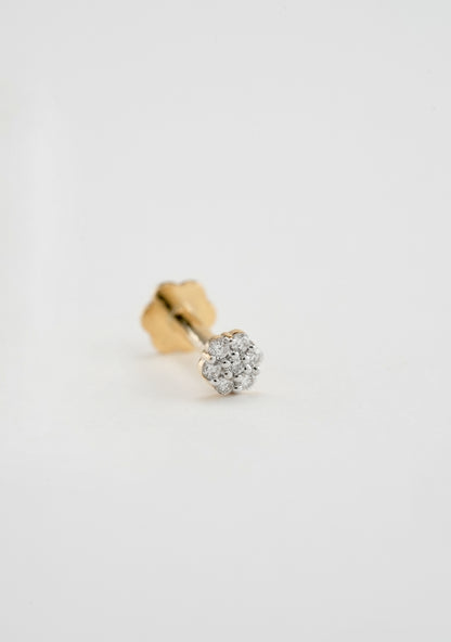 18KT Gold Nose Pin (Earstud) - SKU#NPES18KTZD060
