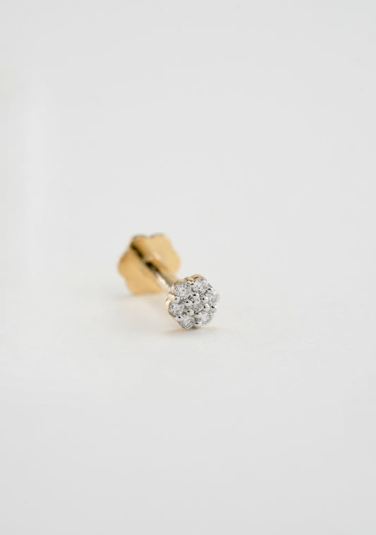 18KT Gold Nose Pin (Earstud) - SKU#NPES18KTZD060