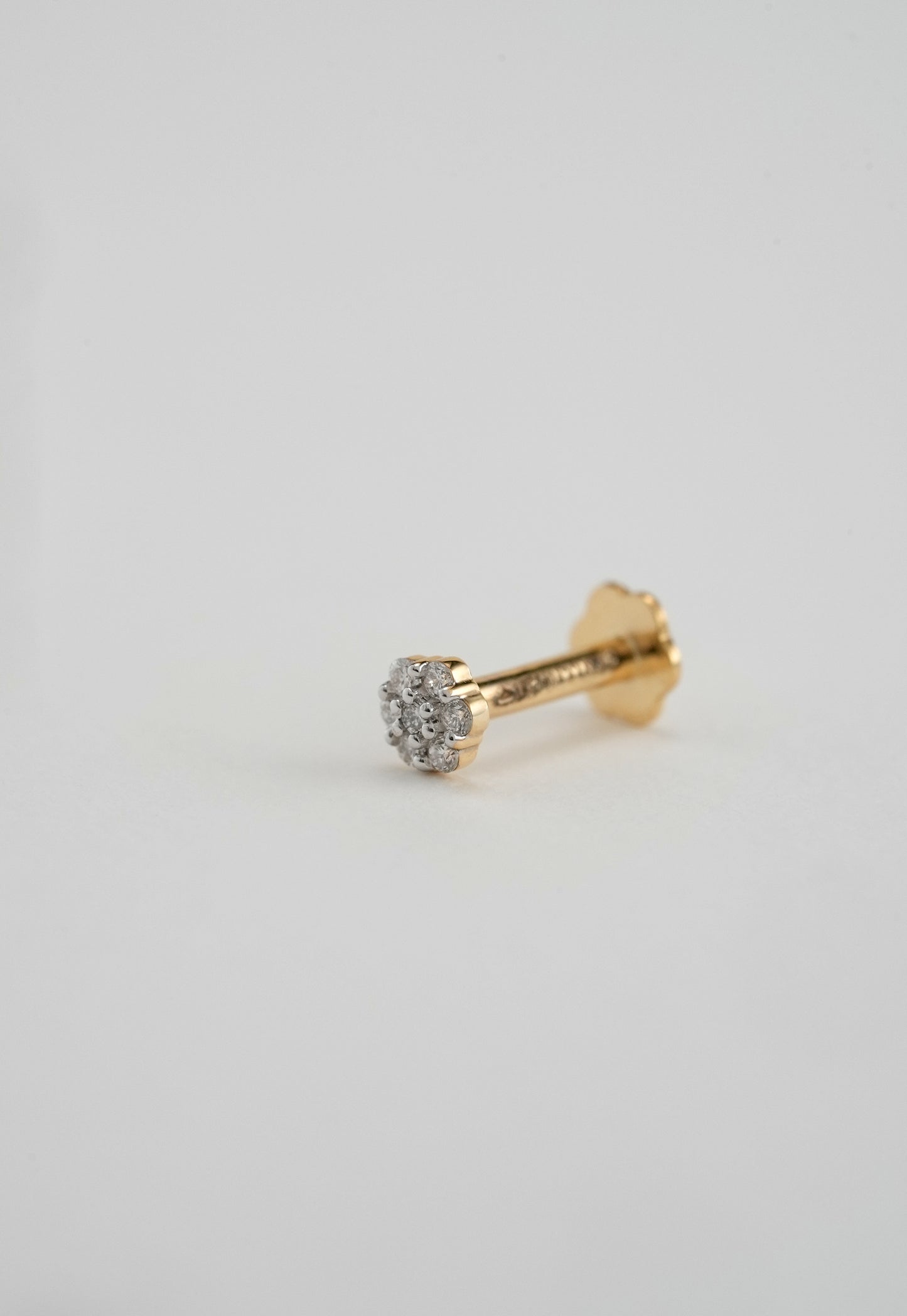 18KT Gold Nose Pin (Earstud) - SKU#NPES18KTZD060
