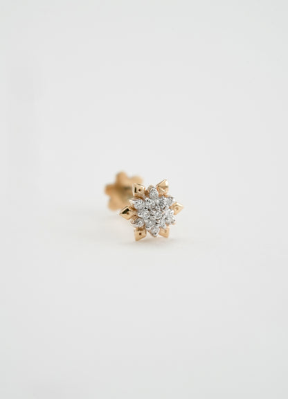 18KT Gold Nose Pin (Earstud) - SKU#NPES18KTZD059
