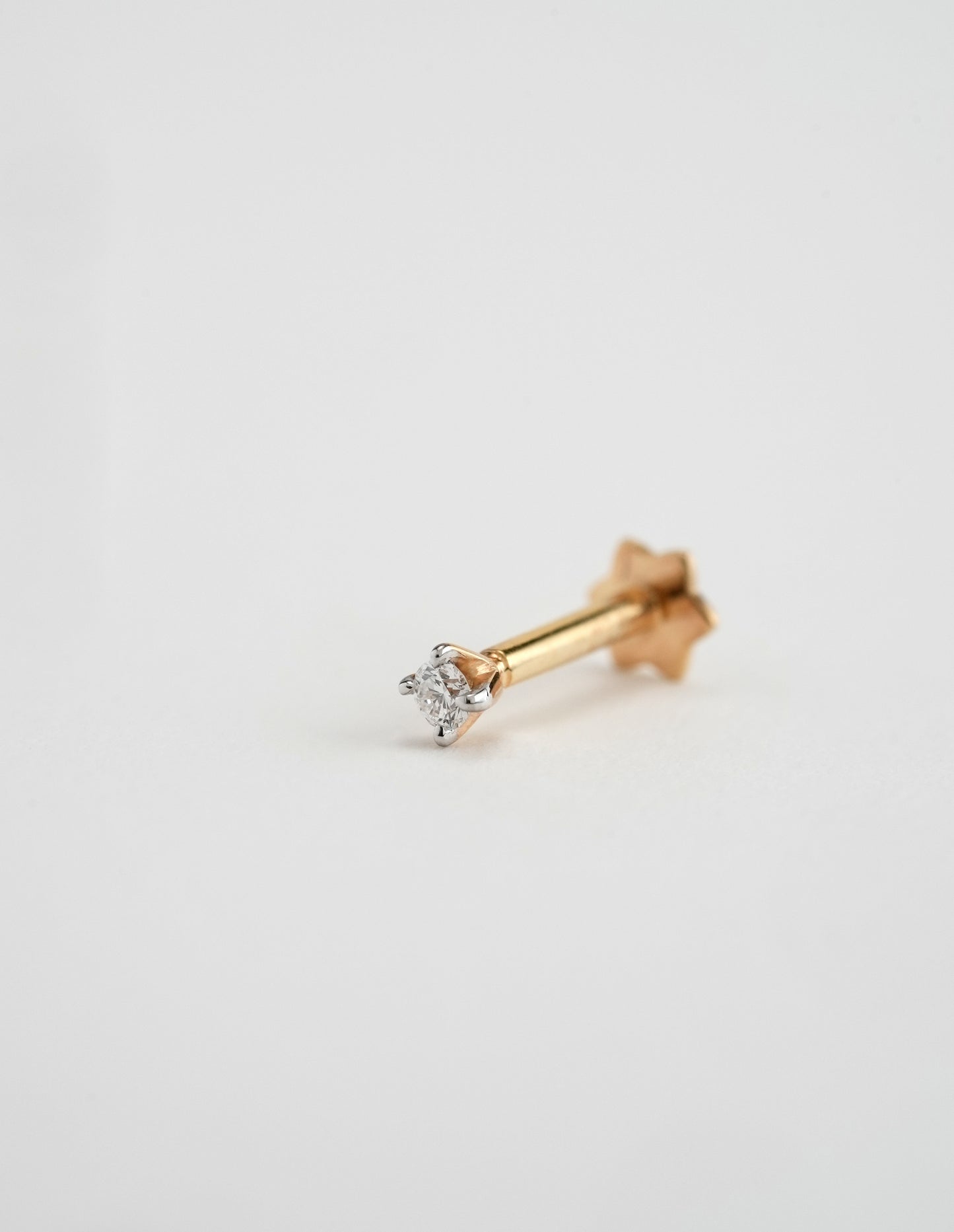 18KT Gold Nose Pin (Earstud) - SKU#NP18KTZD058