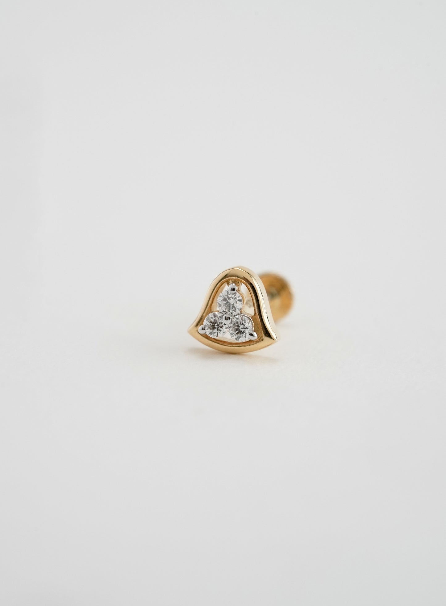 18KT Gold Nose Pin (Earstud) - SKU#NP18KTZD057