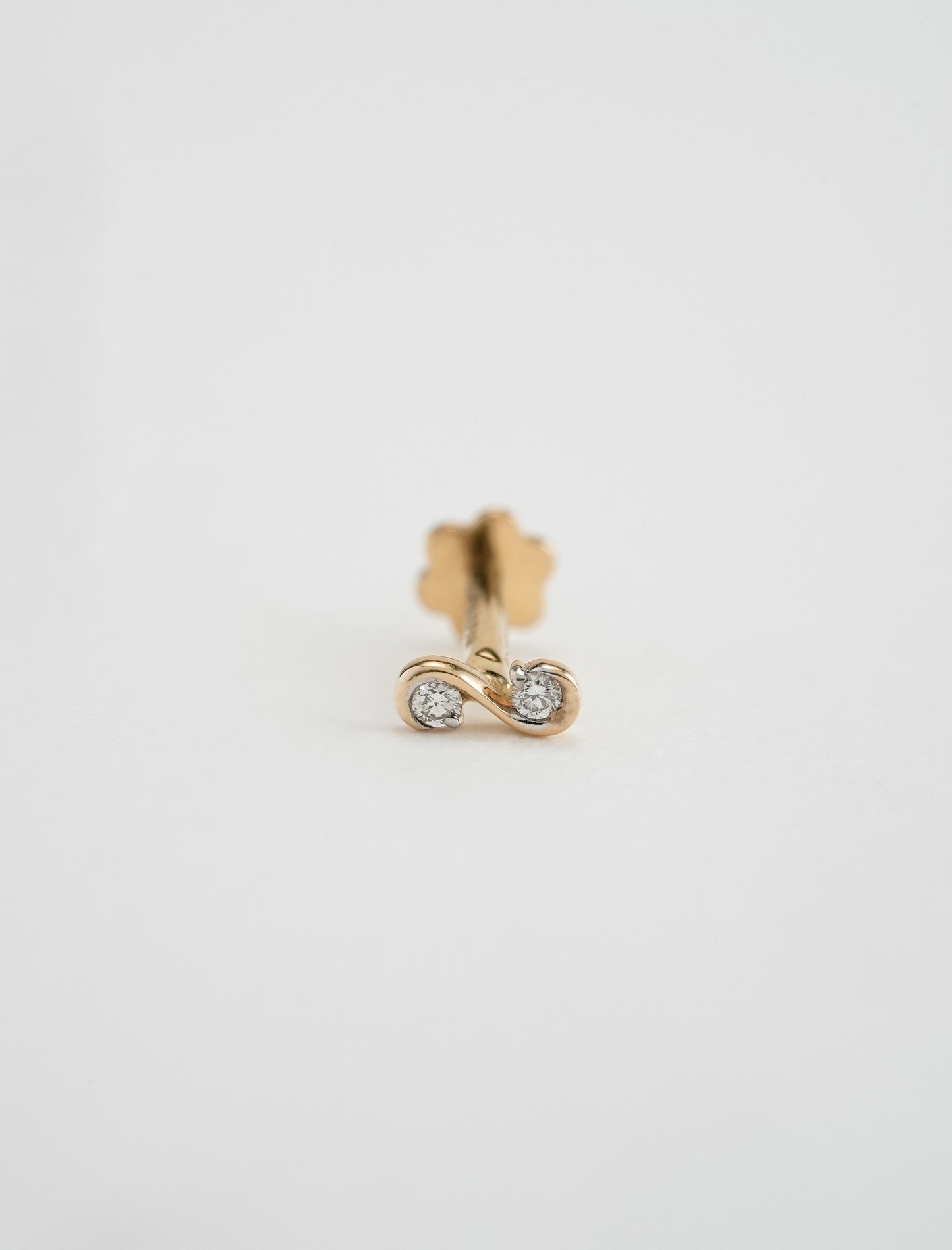 18KT Gold Nose Pin (Earstud) - SKU#NP18KTZD056