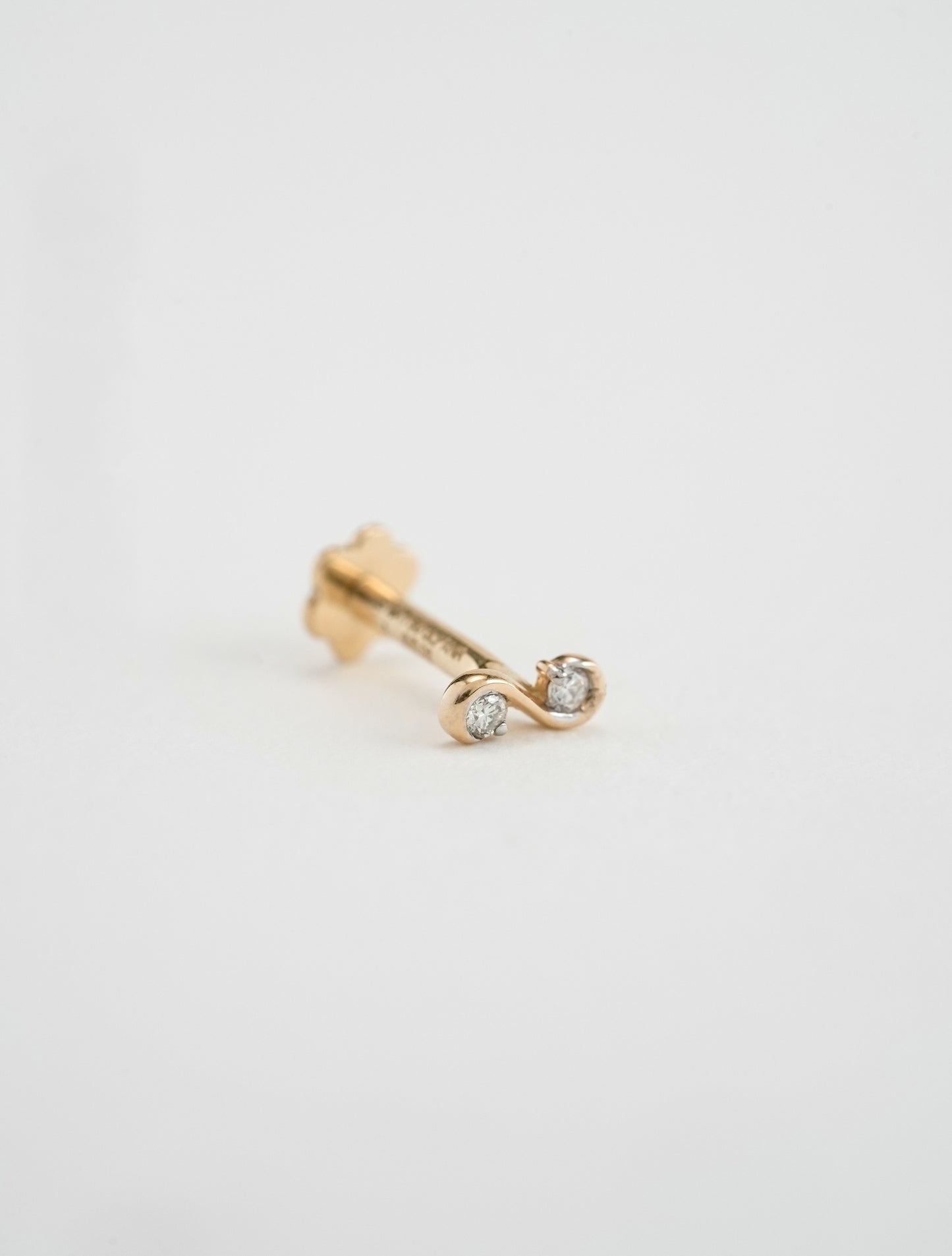 18KT Gold Nose Pin (Earstud) - SKU#NP18KTZD056
