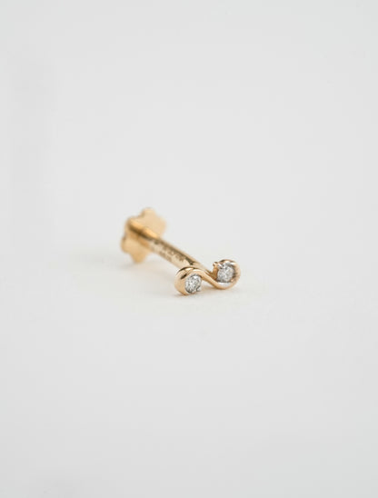 18KT Gold Nose Pin (Earstud) - SKU#NP18KTZD056