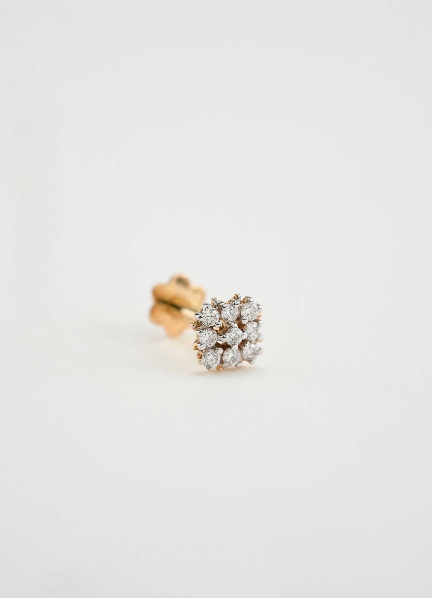 18KT Gold Nose Pin (Earstud) - SKU#NP18KTZD055