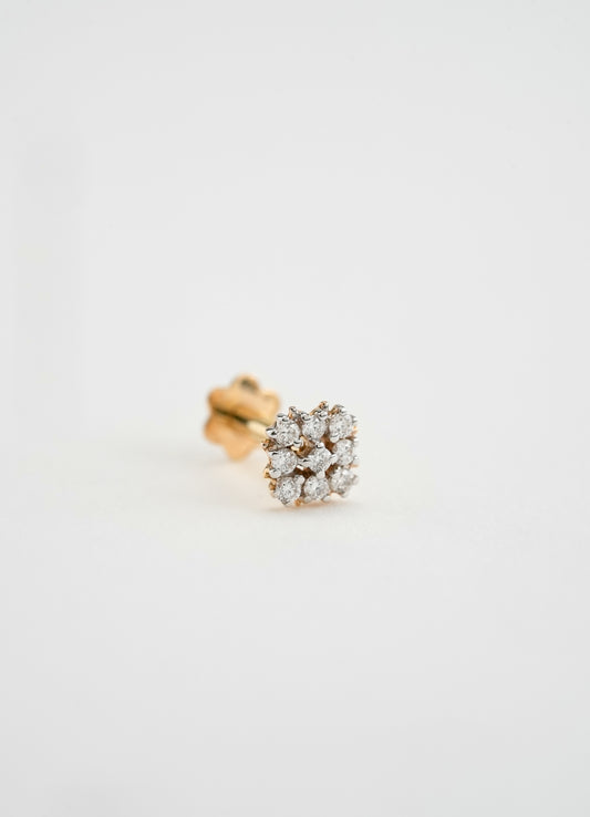18KT Gold Nose Pin (Earstud) - SKU#NP18KTZD055