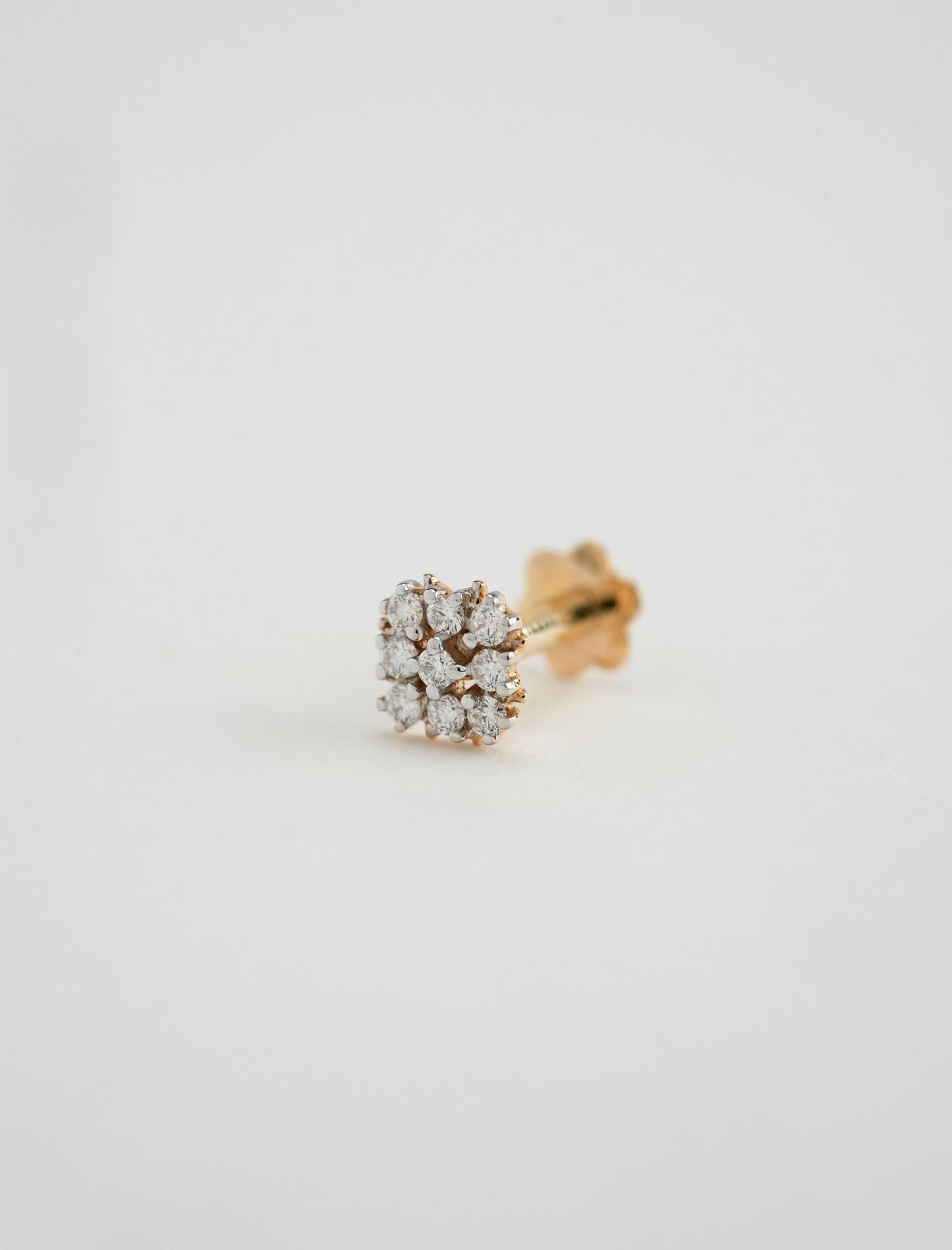 18KT Gold Nose Pin (Earstud) - SKU#NP18KTZD055