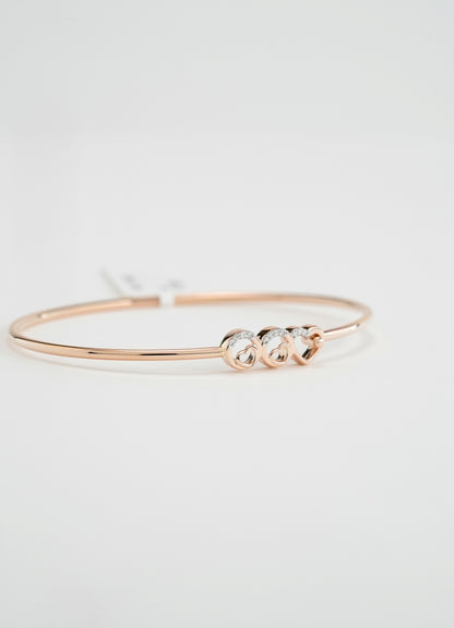 18KT Gold Bangle - SKU#BG18KTZD047