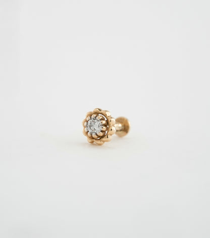 18KT Gold Nose Pin (Earstud) - SKU#NPES18KTZD039