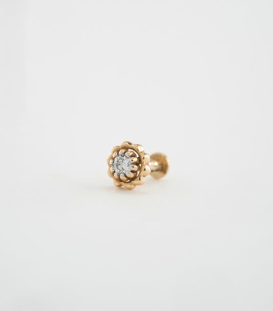 18KT Gold Nose Pin (Earstud) - SKU#NPES18KTZD039