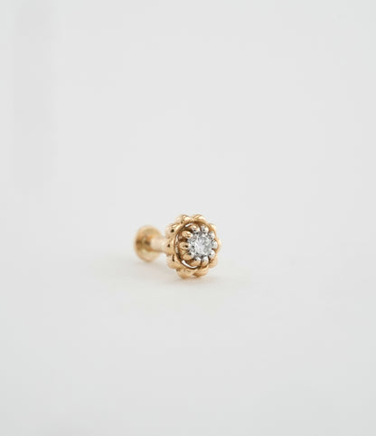 18KT Gold Nose Pin (Earstud) - SKU#NPES18KTZD039