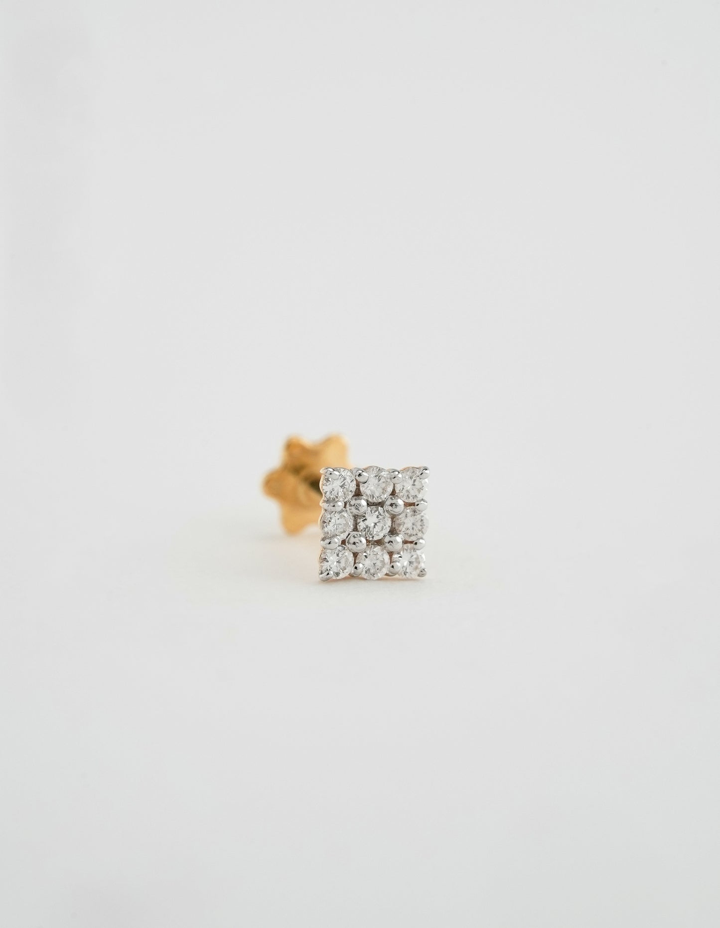 18KT Gold Nose Pin (Earstud) - SKU#NPES18KTZD038