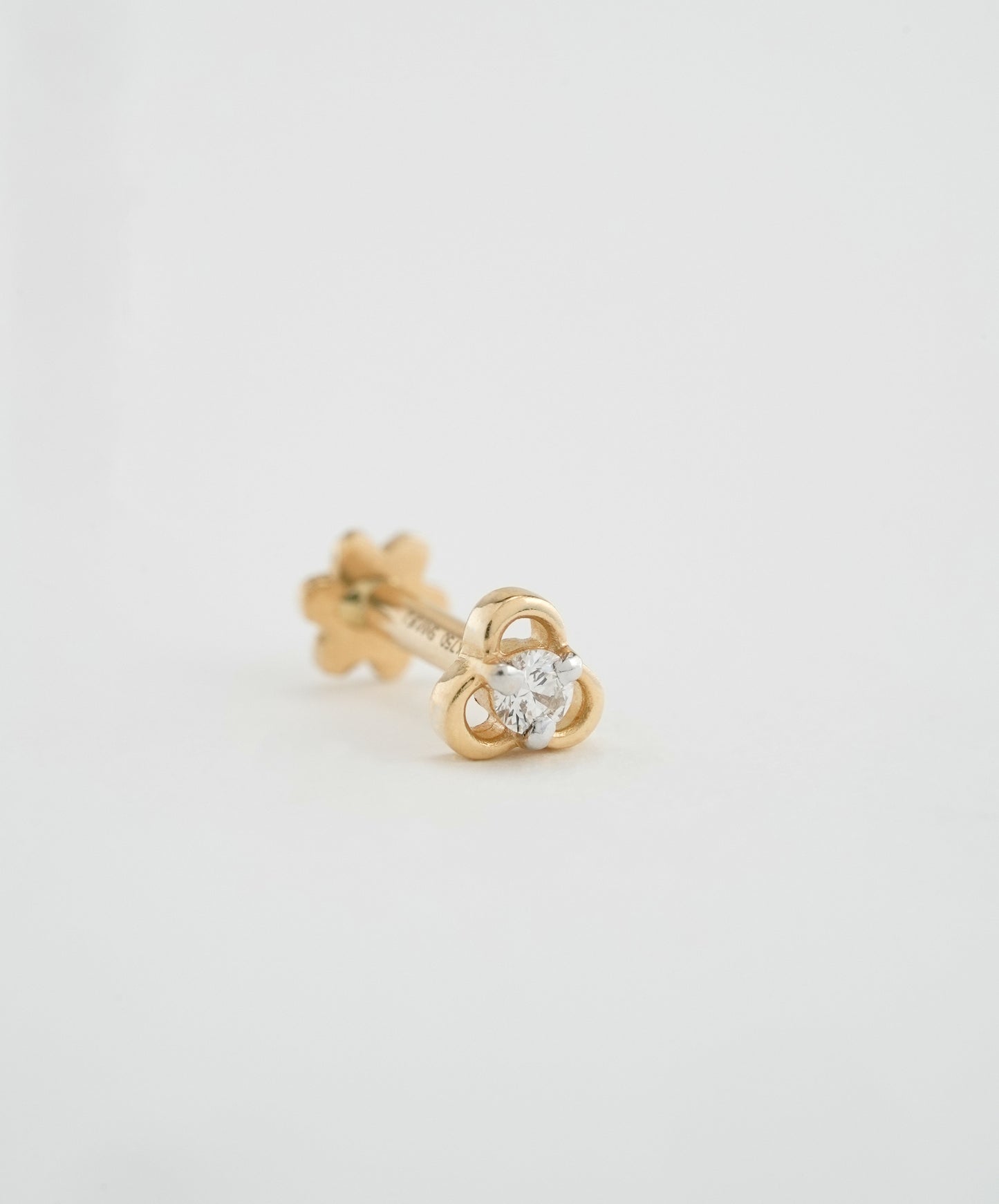 18KT Gold Nose Pin (Earstud) - SKU#NPES18KTZD037