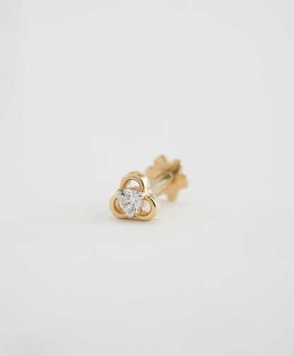18KT Gold Nose Pin (Earstud) - SKU#NPES18KTZD037