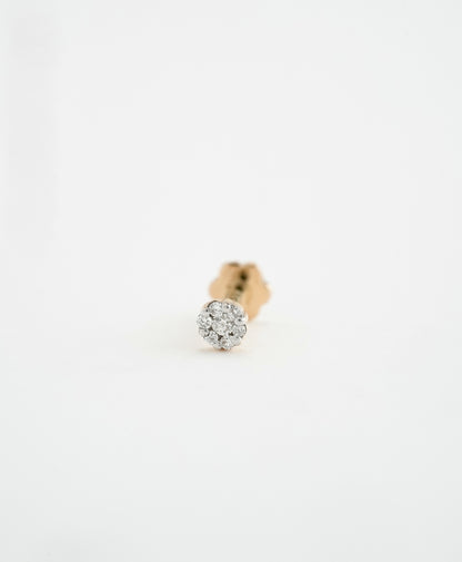 18KT Gold Nose Pin (Earstud) - SKU#NPES18KTZD035