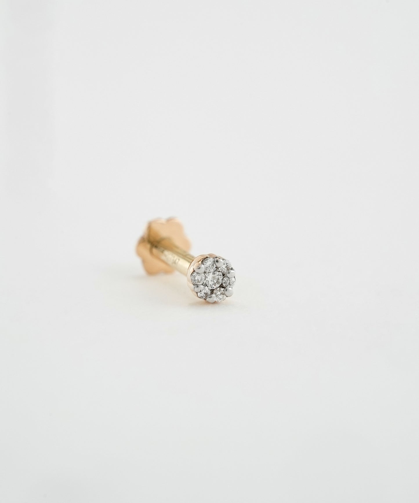 18KT Gold Nose Pin (Earstud) - SKU#NPES18KTZD035