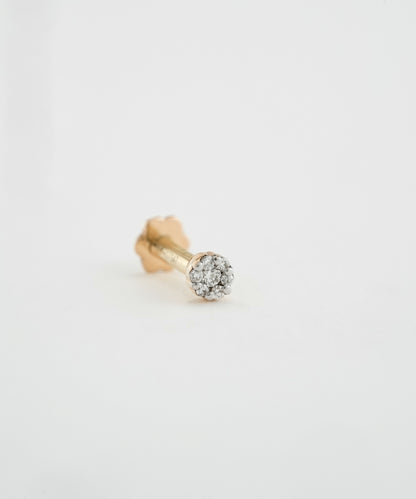 18KT Gold Nose Pin (Earstud) - SKU#NPES18KTZD035
