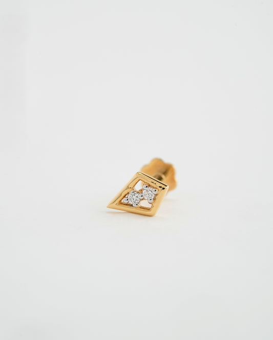 18KT Gold Nose Pin (Earstud) - SKU#NPES18KTZD034