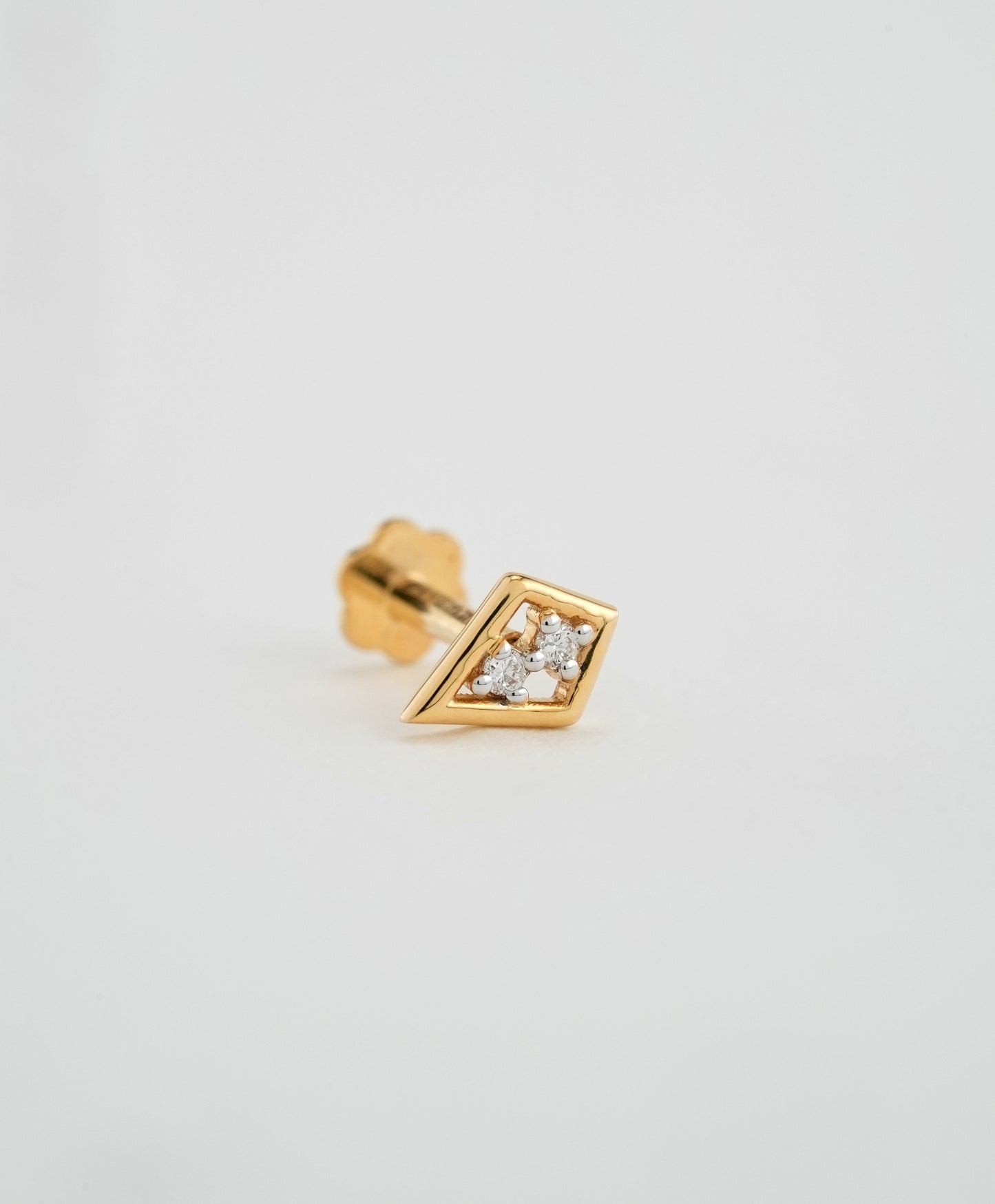 18KT Gold Nose Pin (Earstud) - SKU#NPES18KTZD034