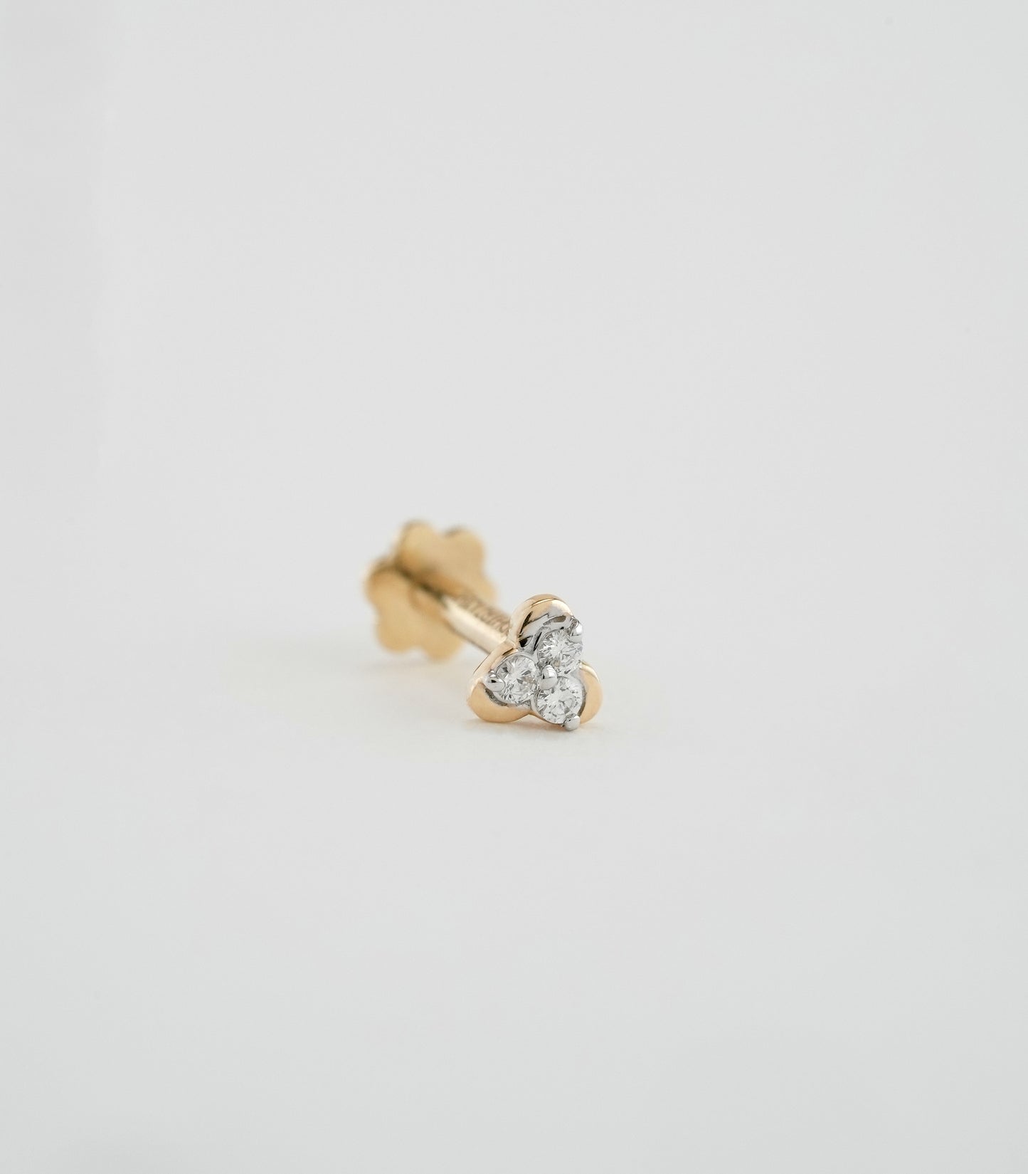 18KT Gold Nose Pin (Earstud) - SKU#NPES18KTZD030