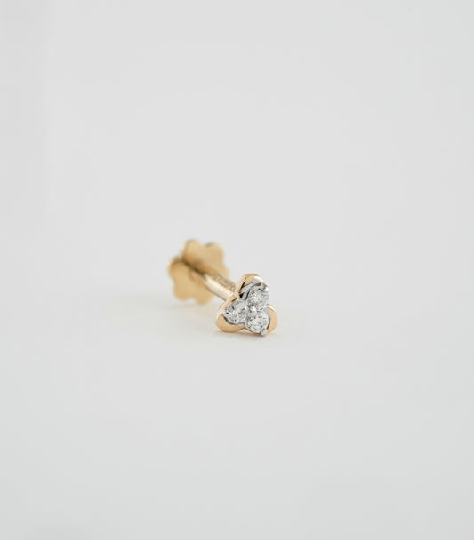 18KT Gold Nose Pin (Earstud) - SKU#NPES18KTZD030