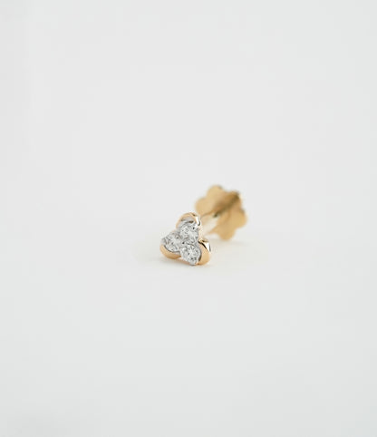 18KT Gold Nose Pin (Earstud) - SKU#NPES18KTZD030