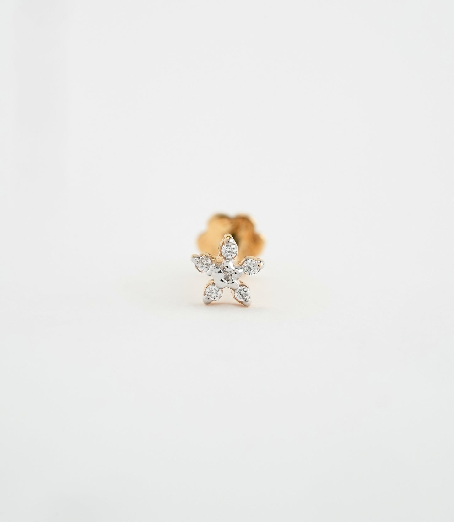 18KT Gold Nose pin (Earstud) - SKU#NP18KTZD029