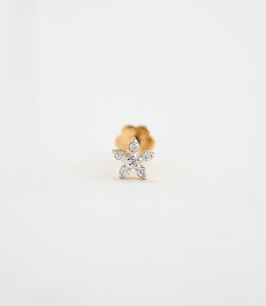18KT Gold Nose pin (Earstud) - SKU#NP18KTZD029