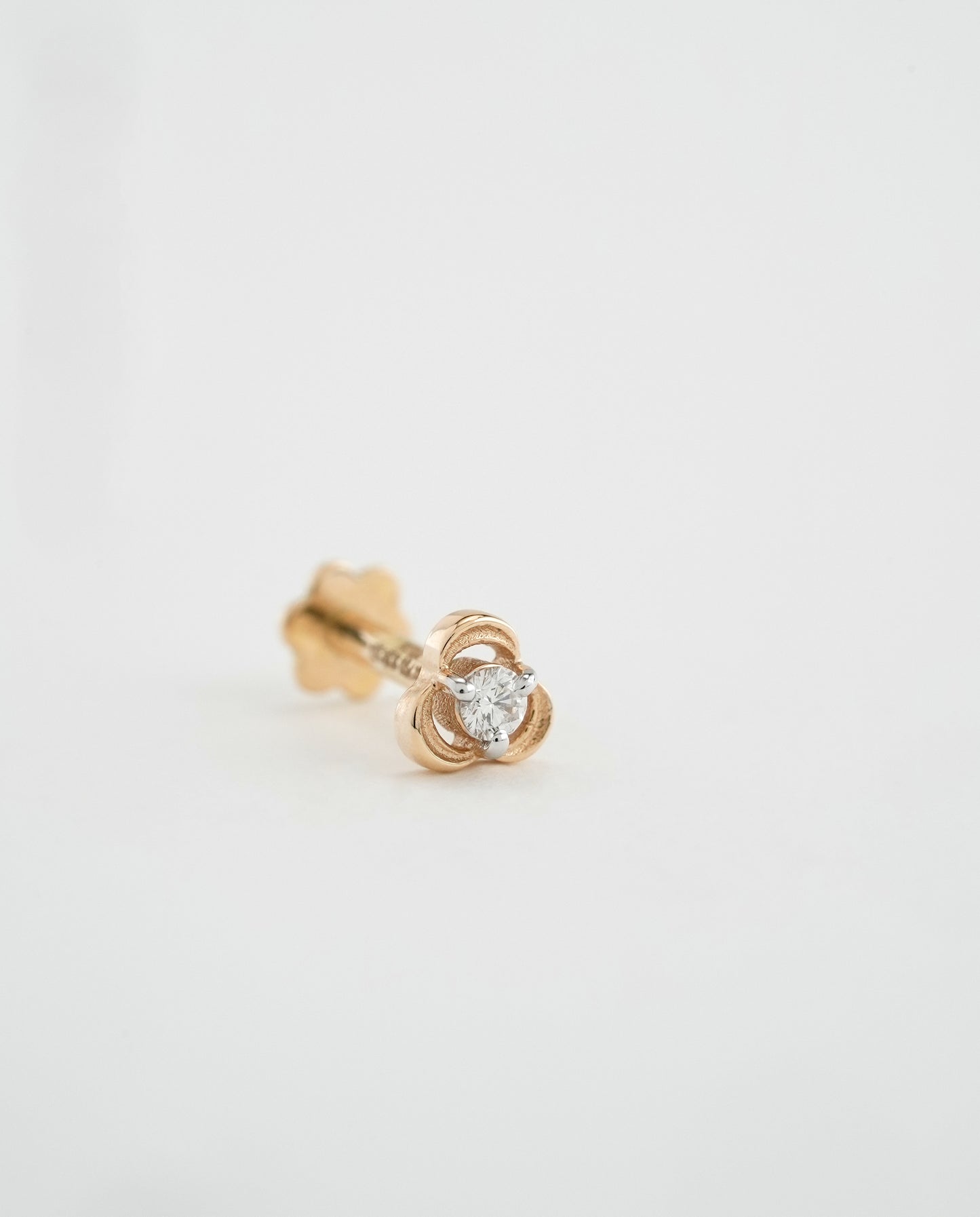 18KT Gold Nose Pin (Earstud) - SKU#NP18KTZD028