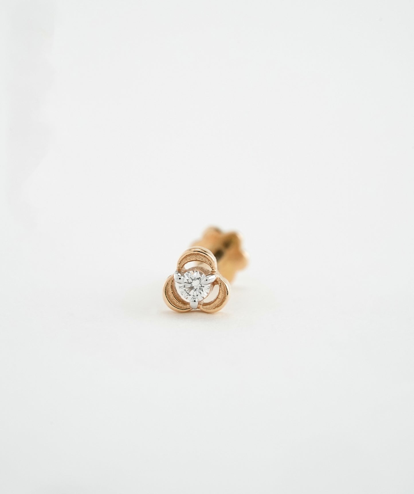 18KT Gold Nose Pin (Earstud) - SKU#NP18KTZD028