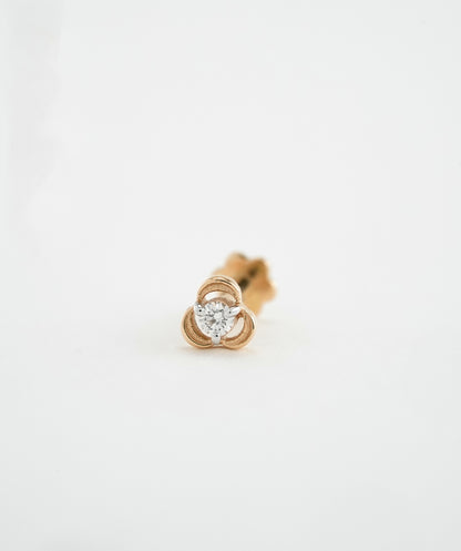 18KT Gold Nose Pin (Earstud) - SKU#NP18KTZD028