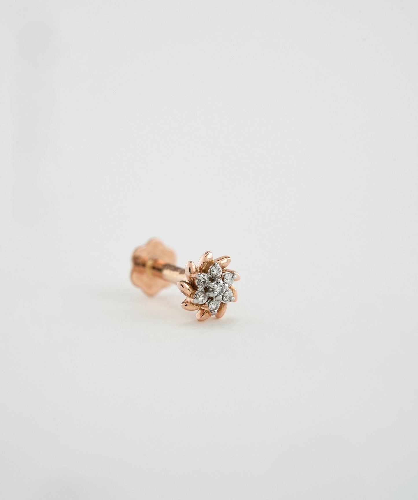 18KT Gold Nose pin (Earstud) - SKU#NP18KTZD027
