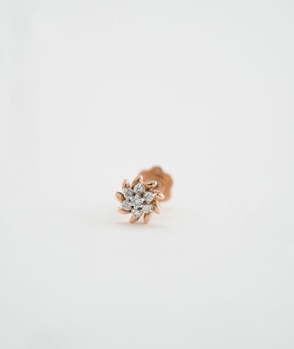 18KT Gold Nose pin (Earstud) - SKU#NP18KTZD027
