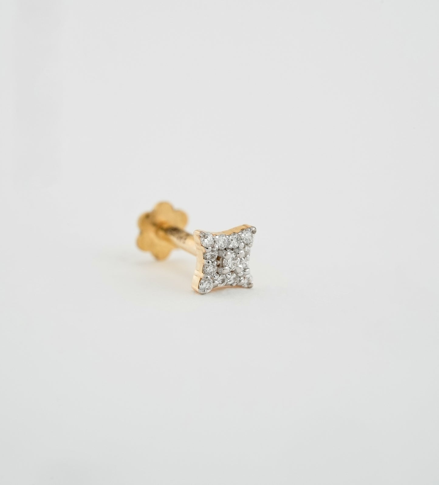 18KT Gold Nose pin (Earstud) - SKU#NP18KTZD088