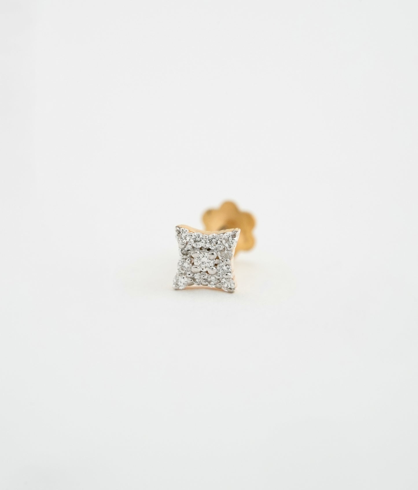 18KT Gold Nose pin (Earstud) - SKU#NP18KTZD088
