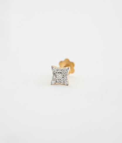18KT Gold Nose pin (Earstud) - SKU#NP18KTZD088