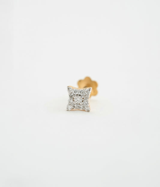 18KT Gold Nose pin (Earstud) - SKU#NP18KTZD088