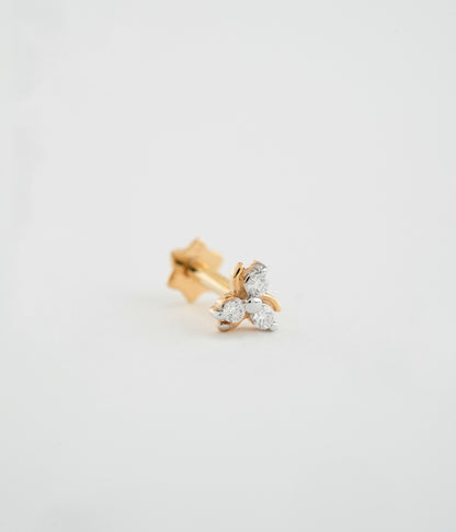 18KT Gold Nose Pin (Earstud) - SKU#NP18KTZD025