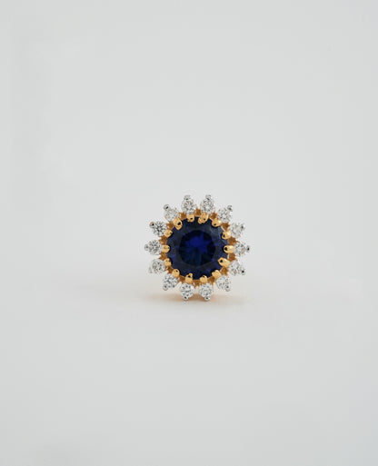 18KT Gold Nose Pin (Earstud) - SKU#NP18KTZD024